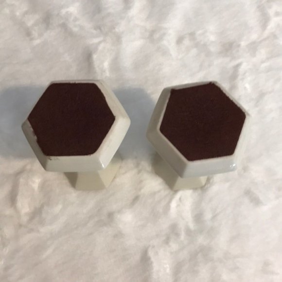 Vintage Porcelain Candlestick Holders Set of 2 - Picture 3 of 5